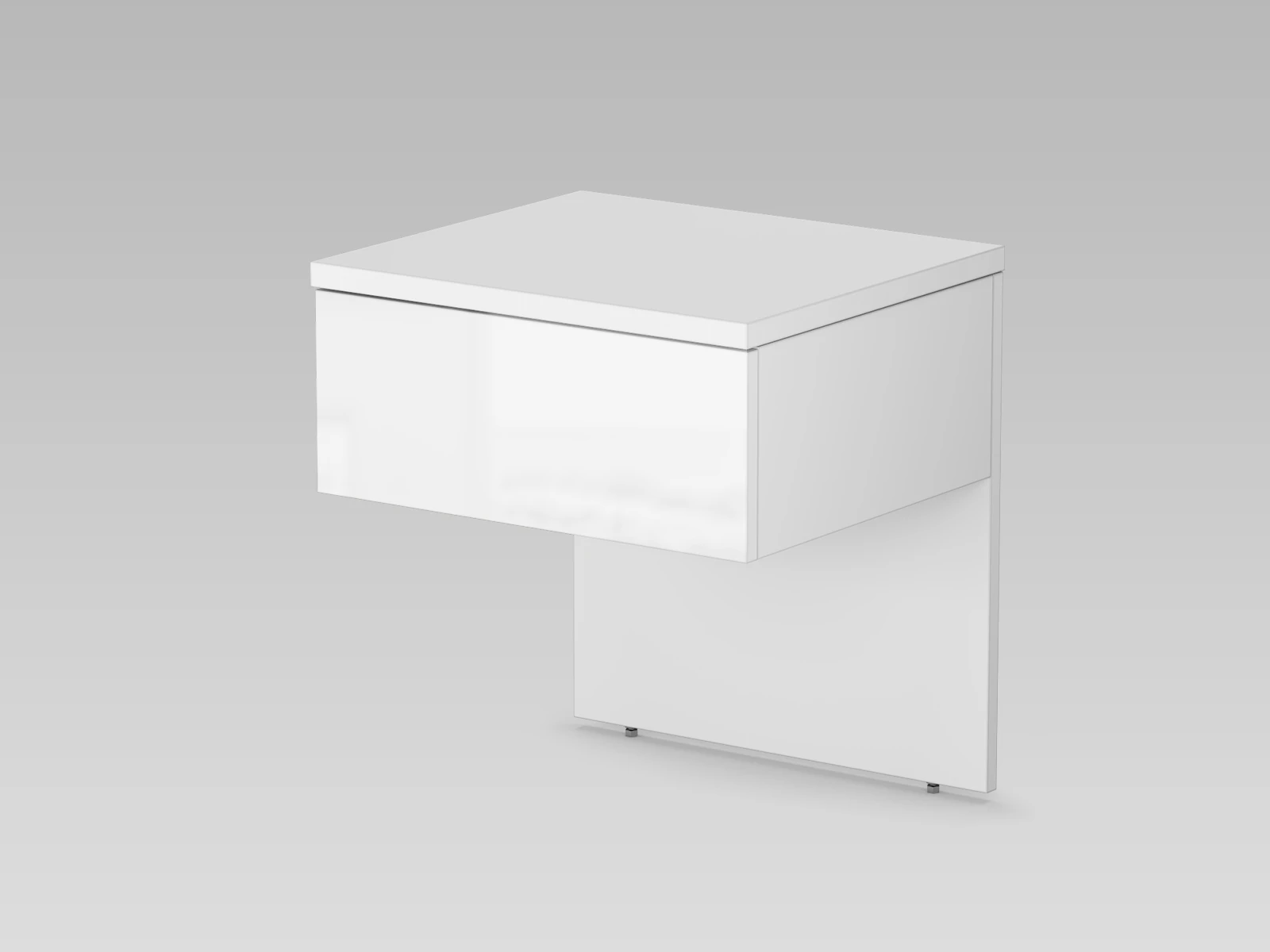 Mesa de cabeceira Classic M1 Branco / Branco Alto Brilho picture 2